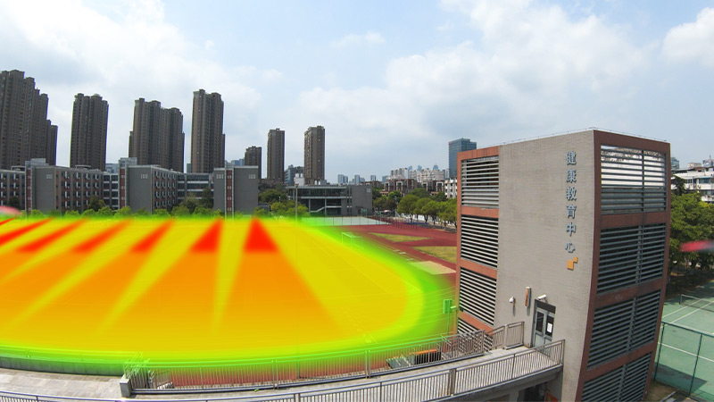 室外定向音柱：為學(xué)校操場打造精準聲環(huán)境，不擾民！